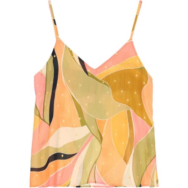 top Dixie marrone con stampe