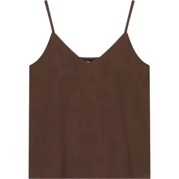 top Dixie marrone a fiori