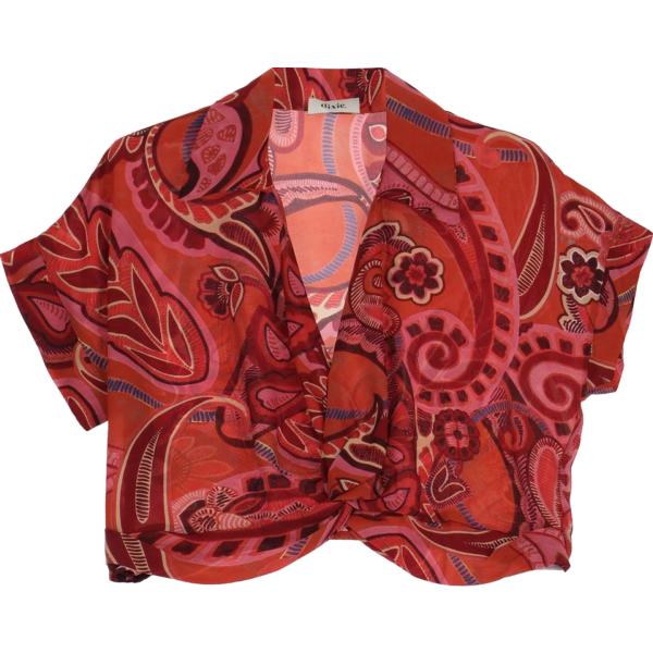 canottiere Dixie rosso paisley