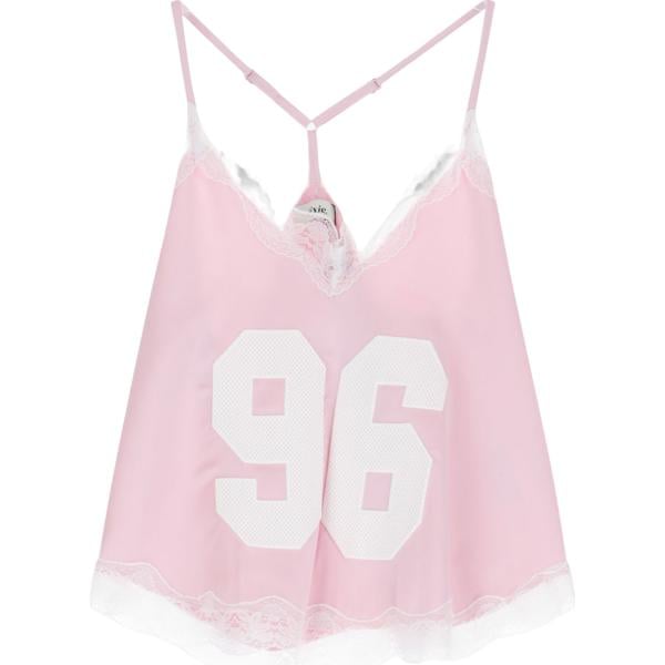 top Dixie rosa con stampe