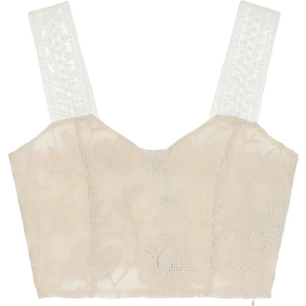 top Dixie bianco a fiori