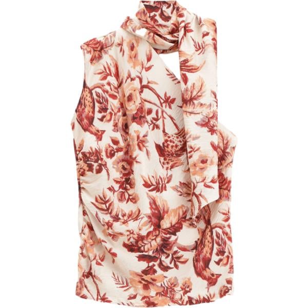 top Dixie bianco a fiori
