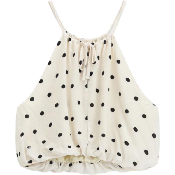 top Dixie bianco con stampe