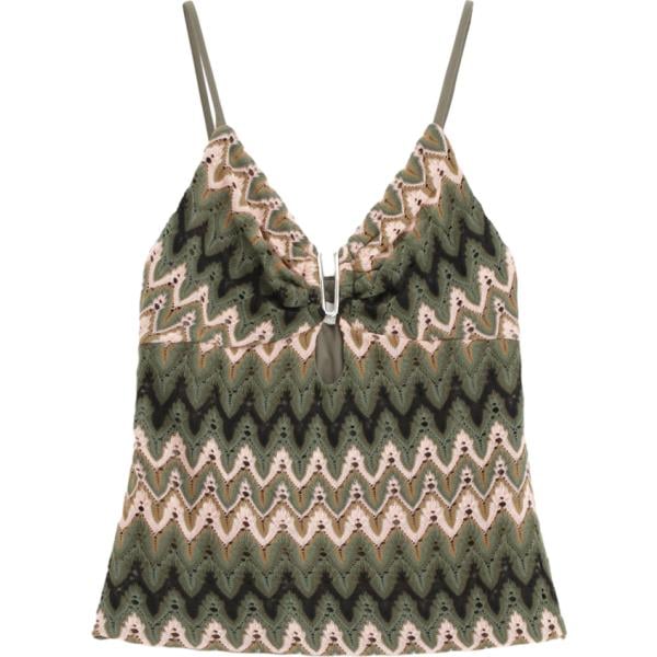 top Dixie verde con stampe