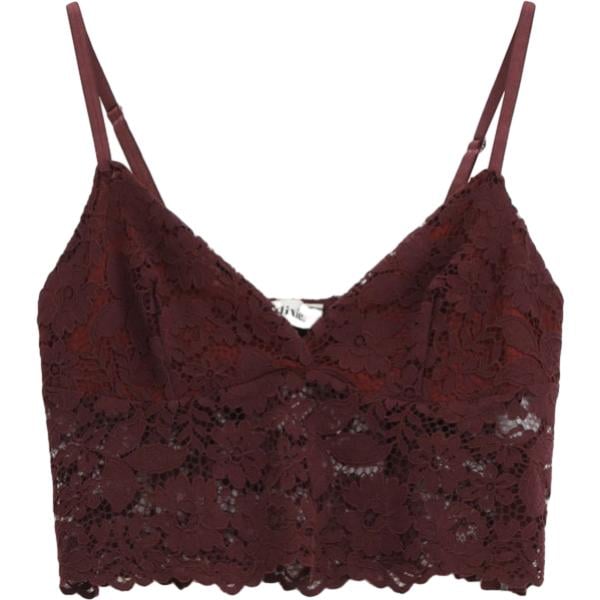 top Dixie marrone a fiori