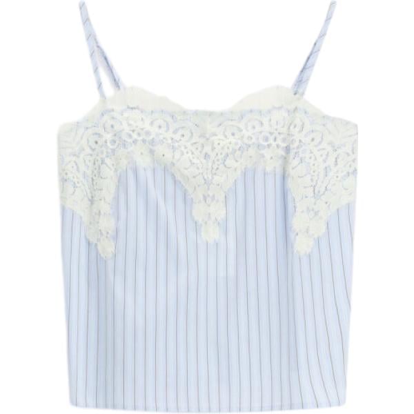 top Dixie viola a righe