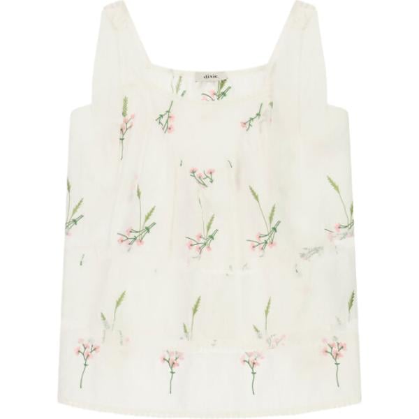 top Dixie bianco a fiori