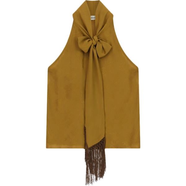 top Dixie marrone a fiori