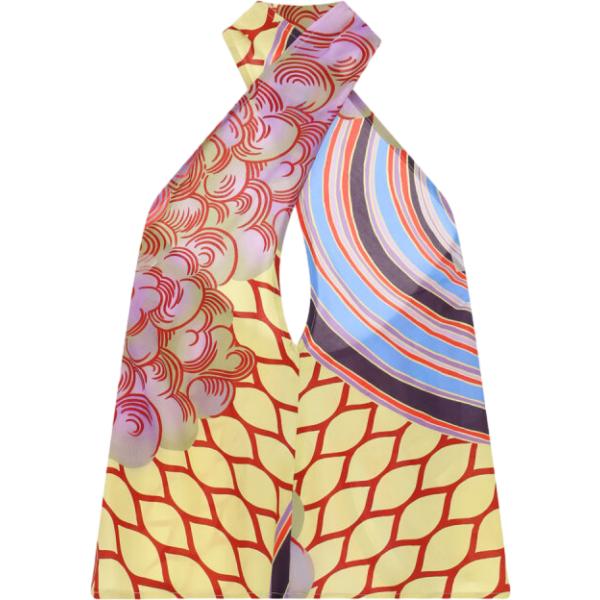 top Dixie giallo geometrica