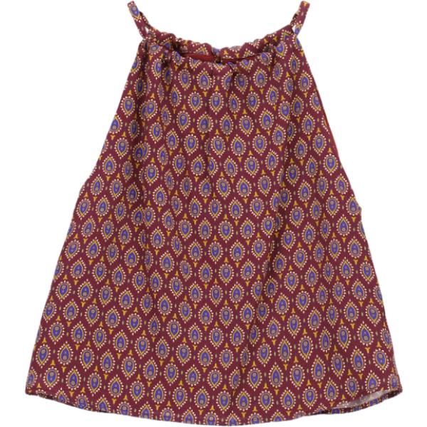 top Dixie marrone con stampe