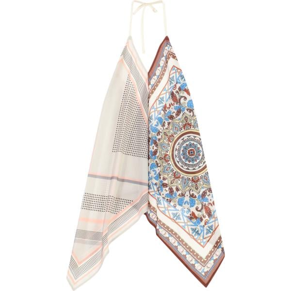 top Dixie rosa con stampe