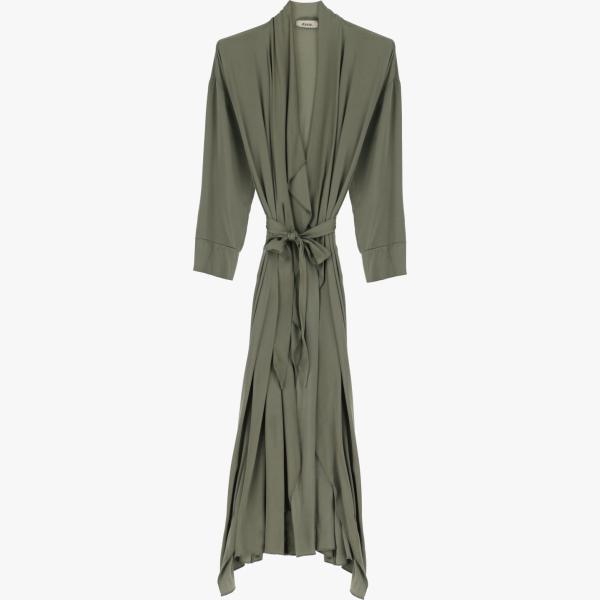 trench Dixie verde tinta unita