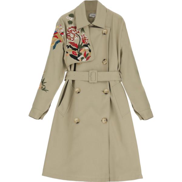 trench Dixie marrone a fiori