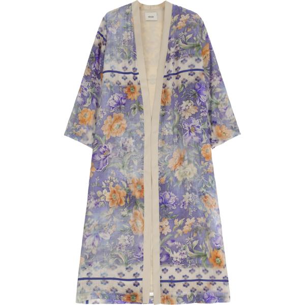 trench Dixie grigio a fiori