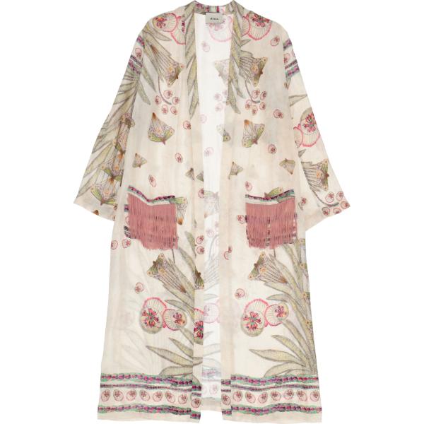 trench Dixie bianco a fiori