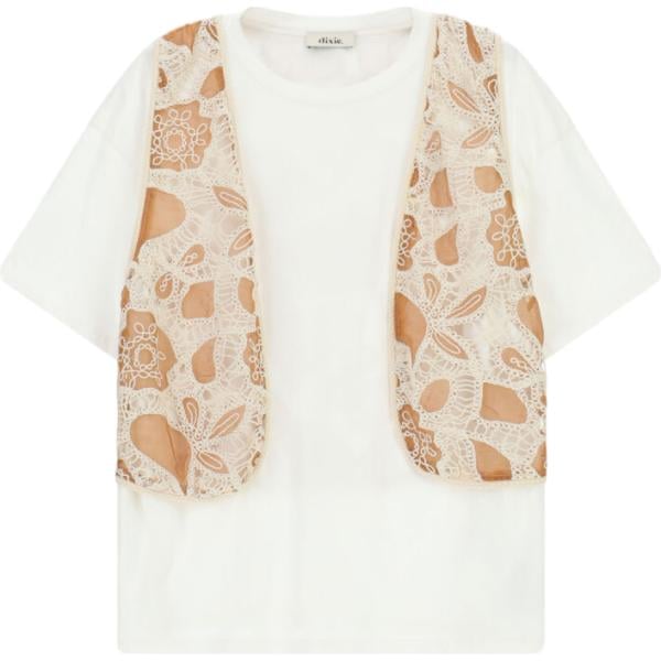 t-shirt Dixie bianco