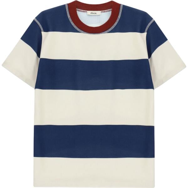 T-shirt da donna a righe girocollo Dixie