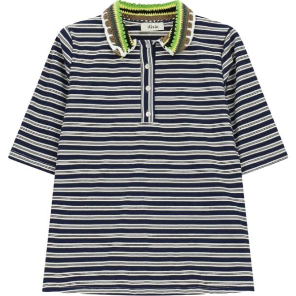 polo Dixie blu a righe