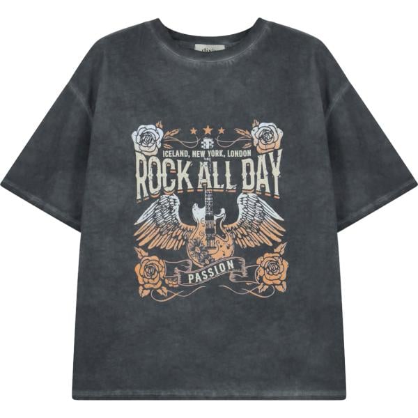 t-shirt Dixie grigio con stampe