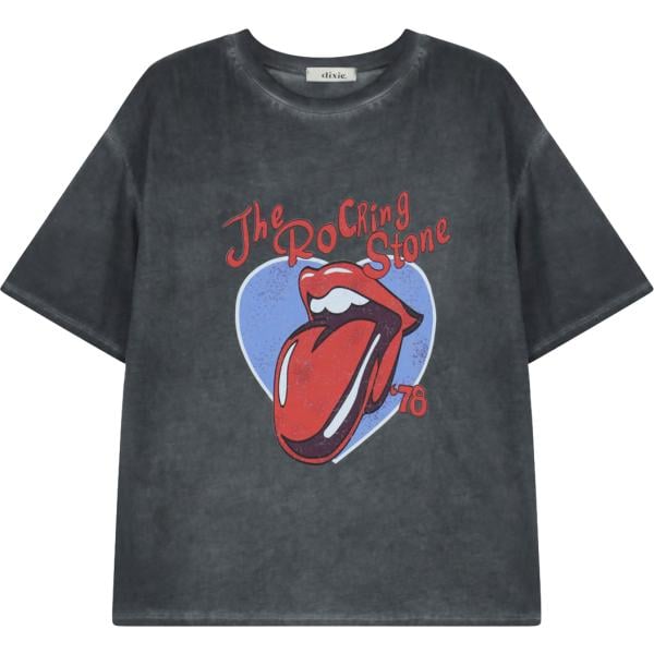 t-shirt Dixie grigio con stampe