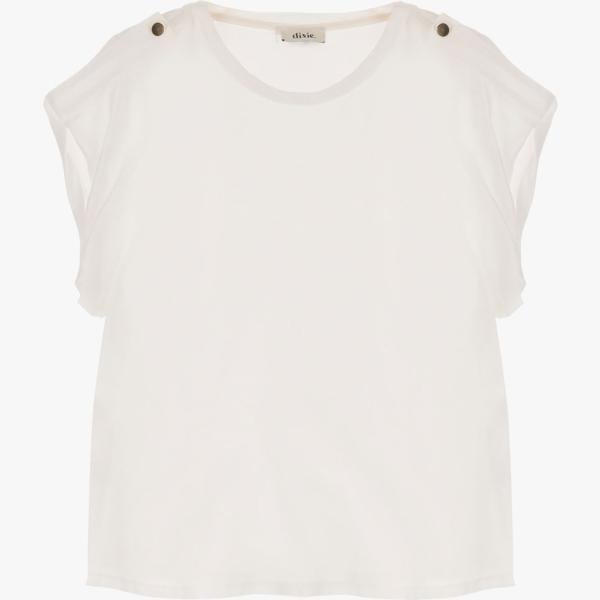 t-shirt Dixie bianco tinta unita