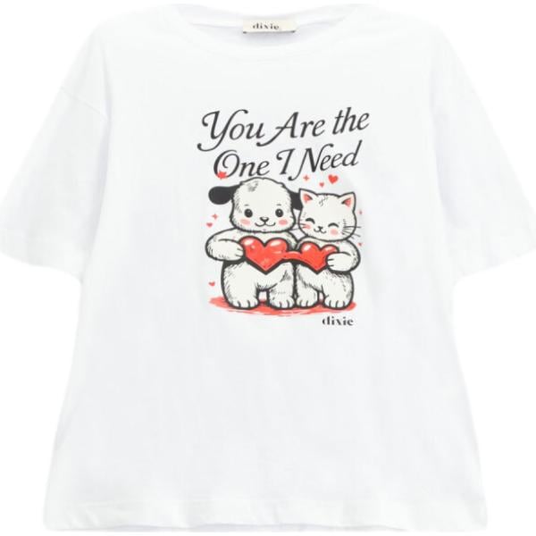 t-shirt Dixie bianco con stampe