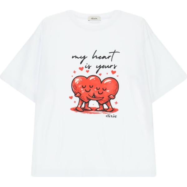 t-shirt Dixie bianco con stampe
