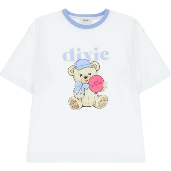 t-shirt Dixie bianco con stampe