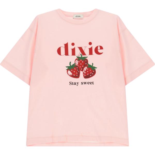 t-shirt Dixie rosa con stampe