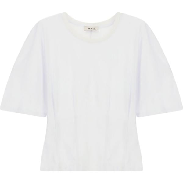 T-shirt da donna in bianco neve girocollo Dixie