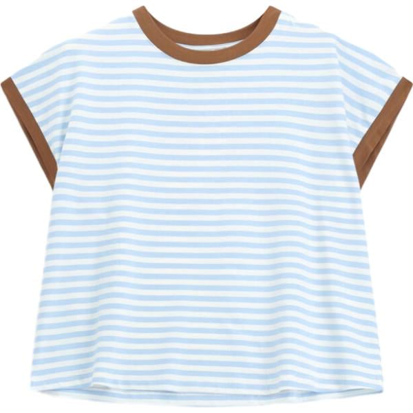 top Dixie bianco a righe