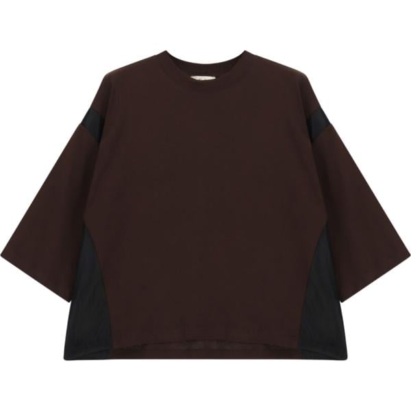 T-shirt da donna in marrone scuro Dixie