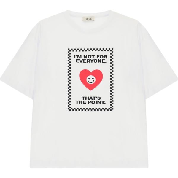 t-shirt Dixie bianco con stampe