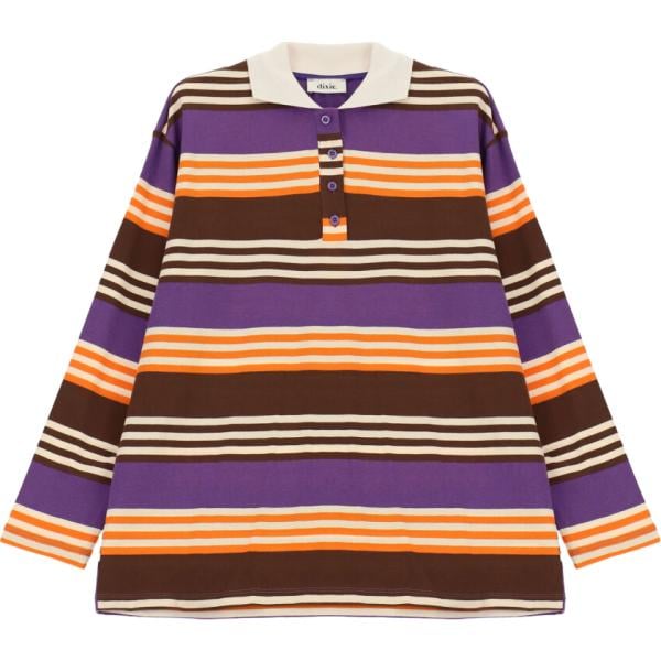 polo Dixie viola a righe