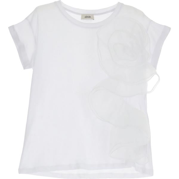 t-shirt Dixie bianco tinta unita
