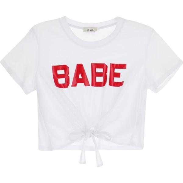 t-shirt Dixie bianco con stampe