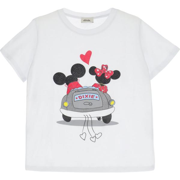 t-shirt Dixie bianco con stampe