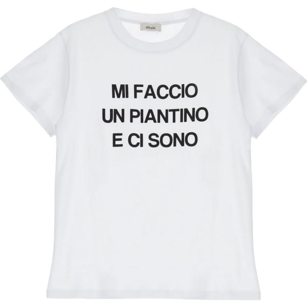 t-shirt Dixie bianco con stampe