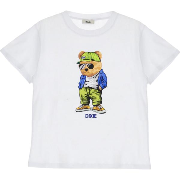 t-shirt Dixie bianco con stampe