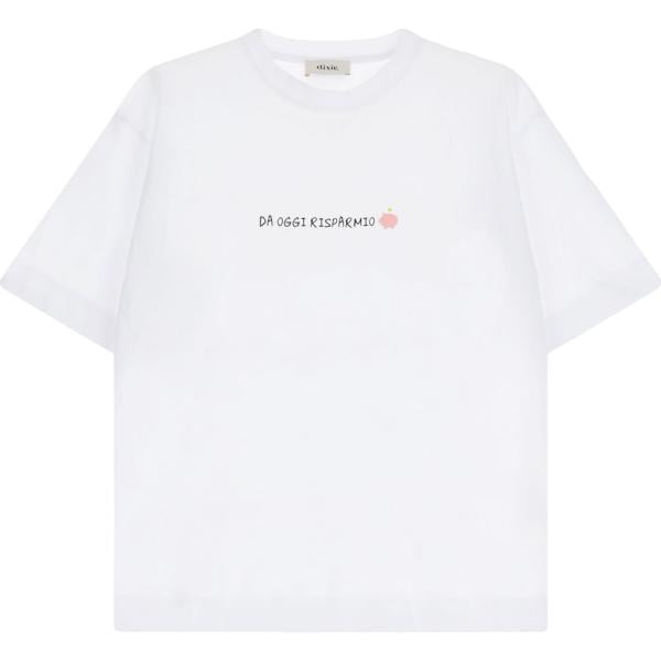 t-shirt Dixie bianco con stampe