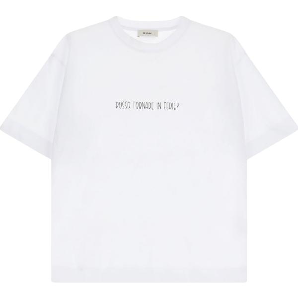 t-shirt Dixie bianco con stampe