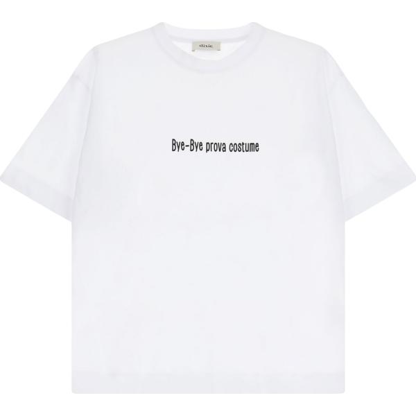 t-shirt Dixie bianco con stampe