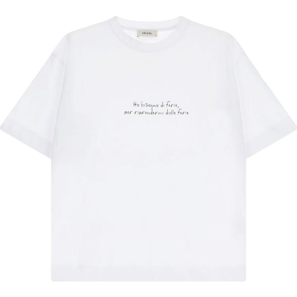 t-shirt Dixie bianco con stampe