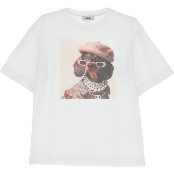 t-shirt Dixie bianco con stampe
