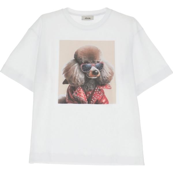 t-shirt Dixie bianco con stampe