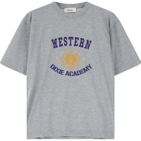 t-shirt Dixie grigio con stampe