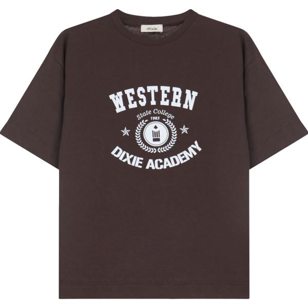 t-shirt Dixie grigio con stampe