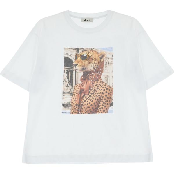 t-shirt Dixie bianco con stampe
