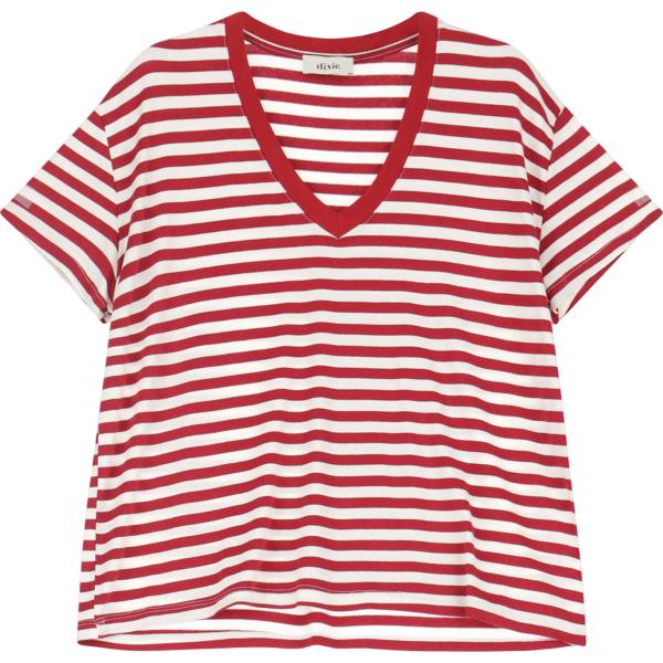 t-shirt Dixie multicolore a righe