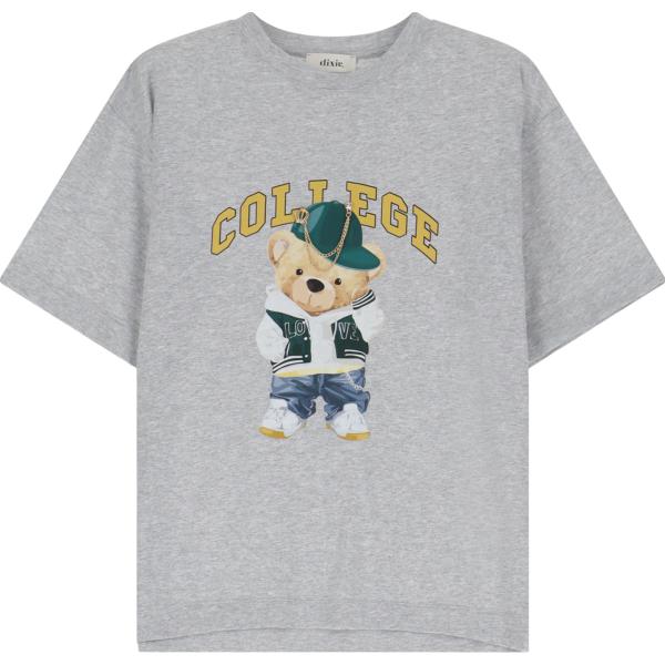 t-shirt Dixie grigio con stampe